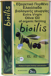 Bioilis Extra Virgin Olive Oil Organic Ηλείας 3lt in a Metallic Container
