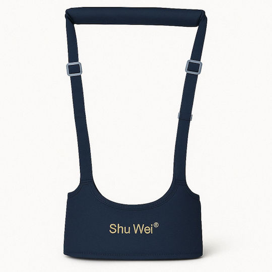 Shu Wei Baby Push Walker with Support Straps for 6+ Months Navy Blue