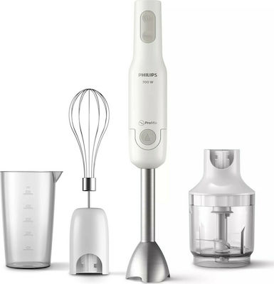 Philips Blender de mână cu tijă din oțel inoxidabil 700W Alb