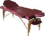 Alfa Care Massage Bed 3 Θέσεων 197x71cm Burgundy