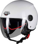 Pilot Fazer SV Jet Helmet with Sun Visor ECE 22.05 1100gr Gloss White PIL000KRA77