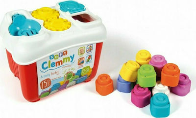 Baby Clementoni Τουβλάκια Baby Clemmy Activity Bucket για 10+ Μηνών 15τμχ