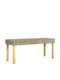 Dining Room Bench with Wooden Surface Gray 110x35x45cm