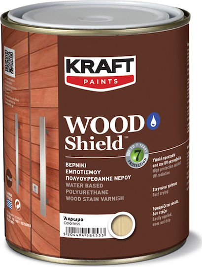 Kraft Wood Shield Βερνίκι Εμποτισμού Πολυουρεθάνης 116 Τικ Σατινέ 750ml