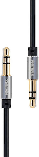 Remax Καλώδιο Ήχου 3.5mm male - 3.5mm male Μαύρο 2m με Επίχρυσους Ακροδέκτες RM-L200