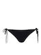 Bikinihosen Slip mit Schnürung Schwarz
