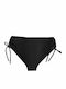 Solano Swimwear June Bikini Slip Hohe Taille mit Schnürchen Schwarz