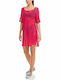 Vamp Damen Mini Kleid Strand Rosa