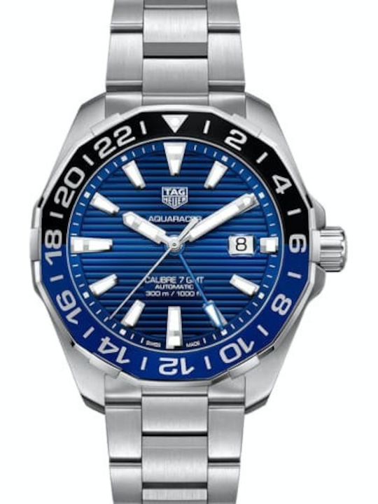 TAG Heuer Aquaracer Men's Watch 43mm Automatic with Silver Metal Bracelet