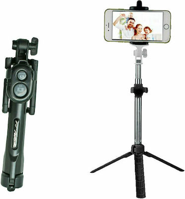 Selfie Stick Bluetooth Tripod Μαύρο