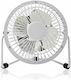 Nedis USB Office/Home Rotating Fan White Metal ...