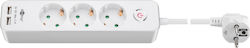 Goobay Power Strip 3 Sockets with Cable 1.5m