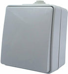 Aca External Electrical Lighting Wall Switch with Frame Basic Aller Retour Waterproof Gray 1000430106