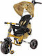 Kikka Boo Παιδικό Τρίκυκλο Ποδήλατο Πτυσσόμενο, Μετατρεπόμενο με Χειρολαβή Γονέα & Σκίαστρο Giovi για 1-4 Ετών Κίτρινο