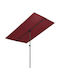 Profesională Umbrelă Pătrată Din aluminiu Burgundy cu Bază de Susținere 1.8x1.3m