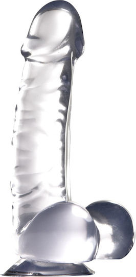 Nanma Luxy Clear Stone Series Ρεαλιστικό Dildo με Όρχεις και Βεντούζα Transparent 18cm