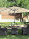 Rundschreiben Metall Weiß Garten- und Terrassen-Sonnenschirm F3xY2.52m