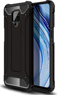 Hurtel Synthetic Back Cover Durable Black (Redmi Note 9S / 9 Pro / 9 Pro Max)