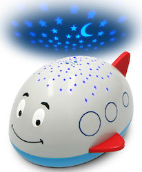 Alecto Kids Projector Lamp Airplane Eddy with Star Projection White