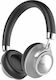 Havit F9 Ασύρματα Bluetooth On Ear Ακουστικά με 13 ώρες Λειτουργίας Μαύρα / Ασημί
