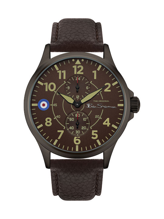 Ben Sherman Watch Battery with Brown Leather Strap