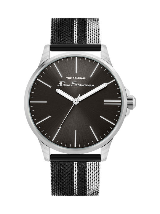 Ben Sherman Uhr Batterie mit Schwarz Metallarmband BS032BSM