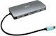 i-tec USB-C Docking Station with 4K PowerDelivery Ethernet and Connection for 2 Monitors Silver