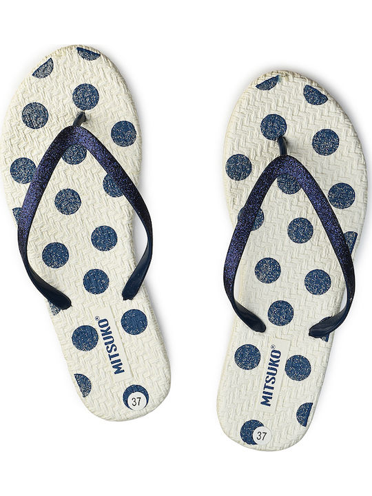 Mitsuko Women's Flip Flops White