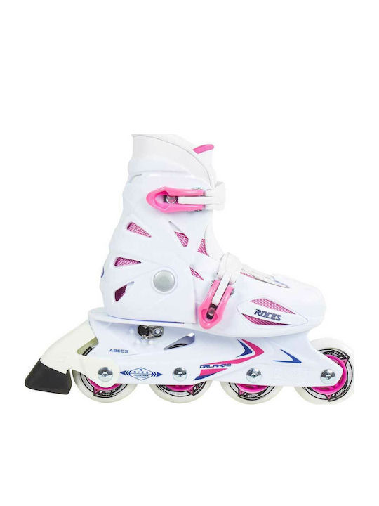 Roces Orlando III Inline Αυξομειούμενα Rollers Λευκά Παιδικά