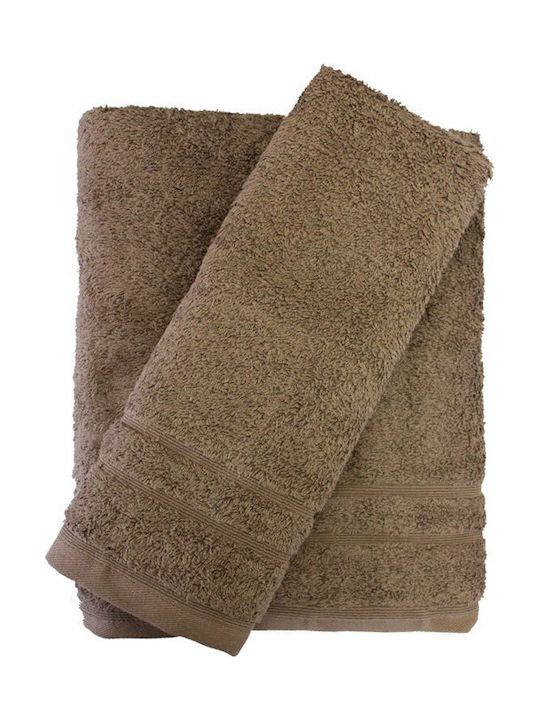 24home.gr Sena 24 Brown Bath Towel 75x145cm Wei...