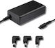 Qoltec Φορτιστής Laptop 65W 19V 2.1A για Sony / Samsung χωρίς Καλώδιο Τροφοδοσίας και με σετ βυσμάτων