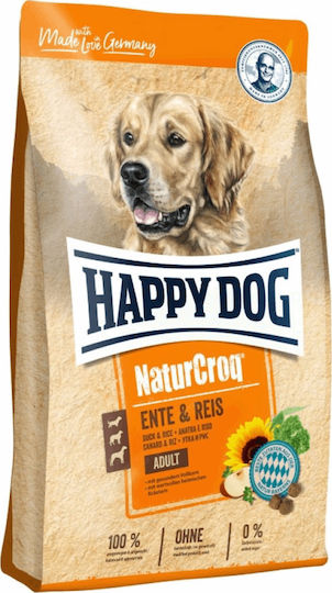 Happy Dog Naturcroq 11кг Суха Храна за Възрастни Кучета с Патица и Ориз