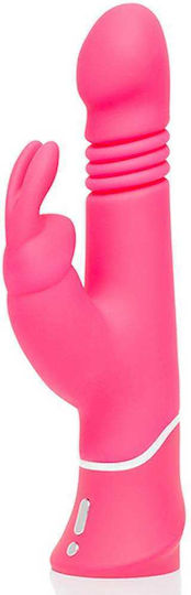Happy Rabbit Thrusting Vibrator Δονητής Rabbit με Απομακρυσμένο Έλεγχο 22.8cm Pink