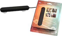 KAL Electronics Κεραία Αυτοκινήτου Εσωτερική Αυτοκόλλητη για Τηλεόραση σε Μαύρο Χρώμα