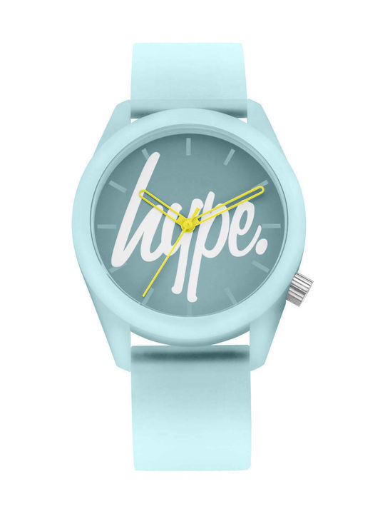 Hype Watch with Turquoise Rubber Strap HYU001U