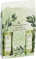 Primo Bagno Olive Youth Skin Care Set for Αnti-ageing with Deodorant , Bubble Bath & Sponge