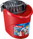 Vileda Mop Bucket with Squeezer Plastic SuperMocio Capacity 10lt Red