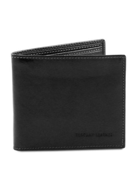 Tuscany Leather Кожено Мъжки Портфейл Черен