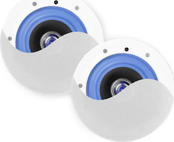 Power Dynamics Ceiling Speakers ESCS6 100VS618 (Pair) in White Color