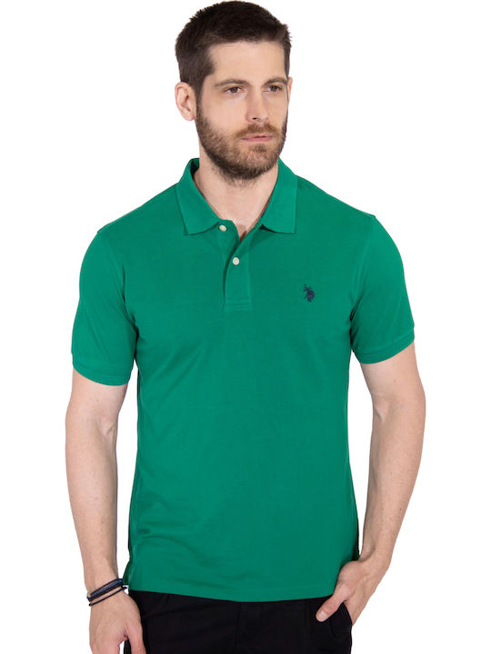 U.S. Polo Assn. Bluza Bărbătească cu Mânecă Scurtă Polo Verde