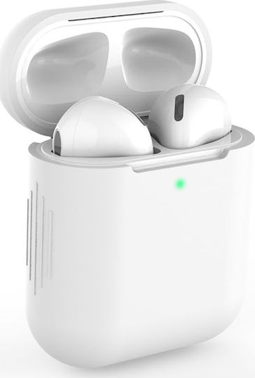 Tech-Protect Icon Case Silicone in White color for Apple AirPods 1 / AirPods 2