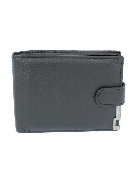 Verde Men's Leather Wallet Black