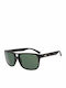 Goggle Naval Sunglasses with Black Plastic Frame and Black Lens E889-1