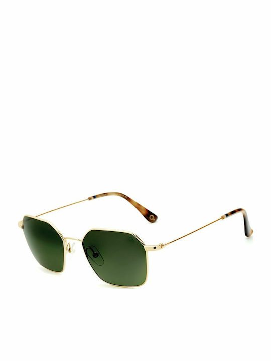 Etnia Barcelona Hudson Unisex Γυαλιά Ηλίου με Χρυσό Μεταλλικό Σκελετό και Πράσινο Ντεγκραντέ Φακό