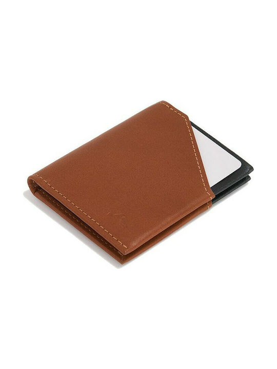 Roik City Men's Leather Card Wallet with RFID Brown