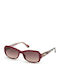 Guess Women's Sunglasses with Burgundy Acetate Frame and Brown Gradient Lenses GU7683 72F