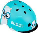 Globber Elite Lights Kids' Helmet for City Bike Blue with LED Light XS/S (48-53 cm) Sky Blue Llama Buddy