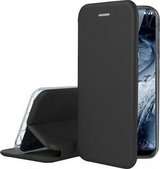 Elegance Книга Изкуствена кожа Черен (Poco F2 Pro)