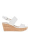 Dera Women's Ankle Strap Platforms White