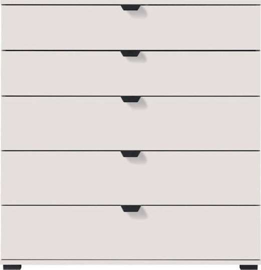 Comoda pentru Dormitor Duero 5F 90 cu 5 sertare Albă 90x40x95buc